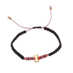 Μακραμέ βραχιόλι με χρυσο φιογκάκι