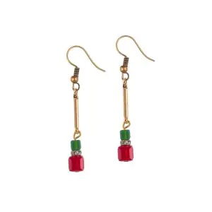 Σκουλαρίκια με κυβάκια Swarovski