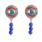 Σκουλαρίκια "BOHO LIFE"με κρύσταλλα και αχάτη