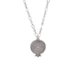 Μενταγιόν ρόδι ασημί σε μοντέρνο σχεδιασμό