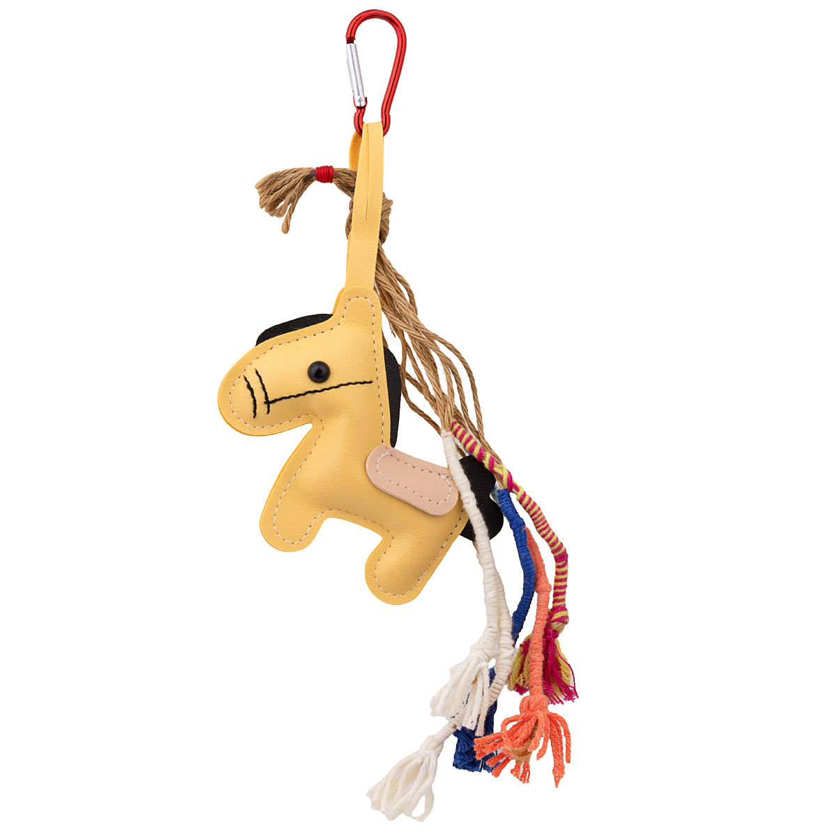 Mπρελόκ “Bag Charm” unisex, μεγάλο δερμάτινο πόνυ, κίτρινο